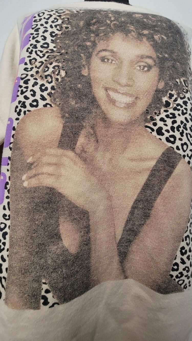 Whitney Houston Sweatshirt Large Oversized Retro Graphic Print Music Y2K 90s - Picture 3 of 4